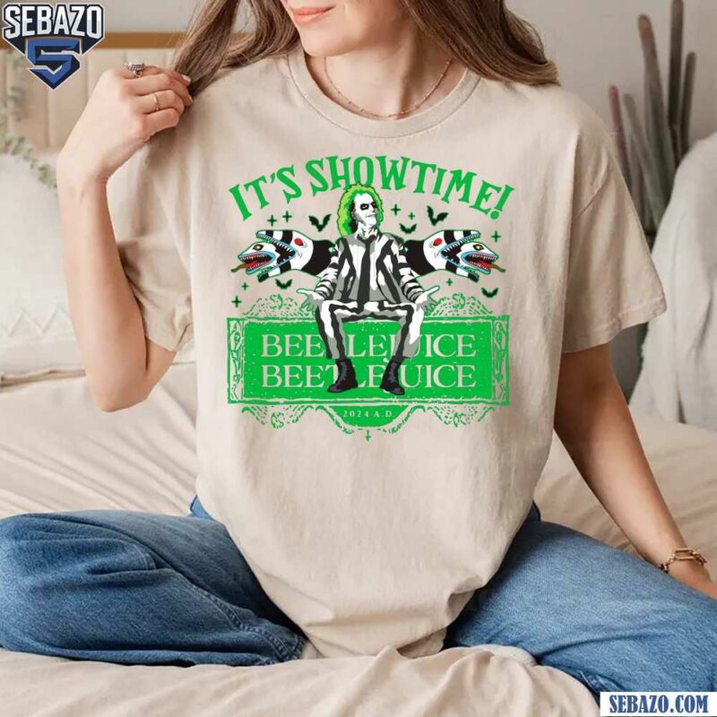 Beetlejuice Its Showtime 2024 Funny Halloween Movie T-shirt t-shirt