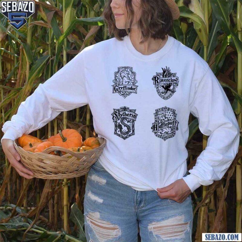 Harry Potter Hogwarts Crest Wizard School T-shirt long sleeved