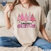 Merry Christmas Pink Christmas Tree T-shirt t-shirt