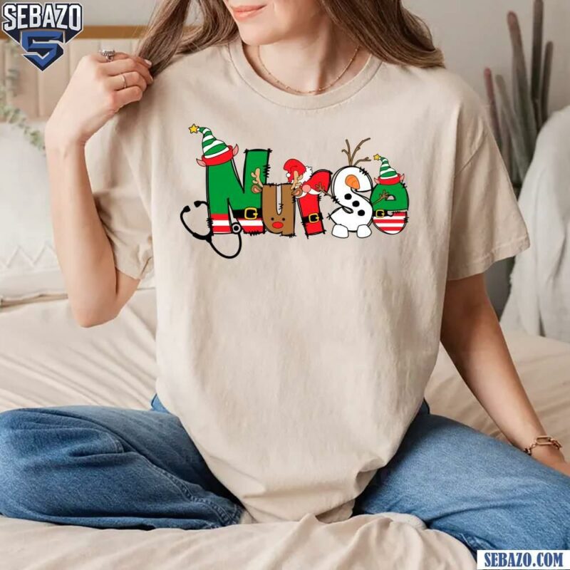 Nurse Christmas Elf Santa Hat T-shirt t-shirt