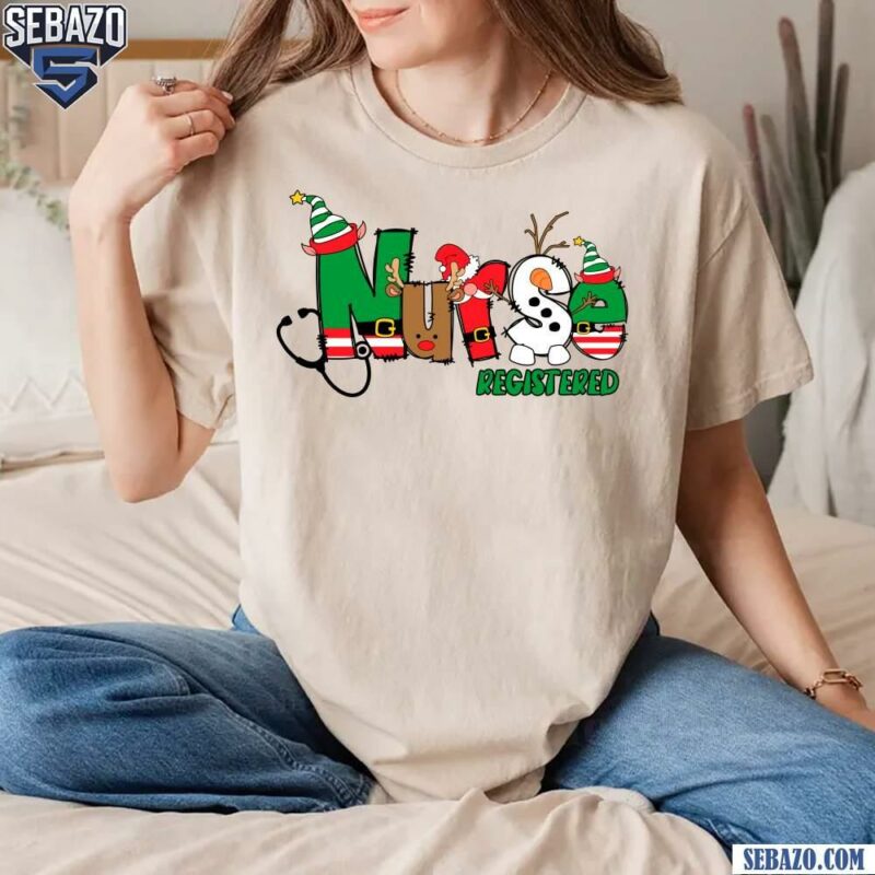 Nurse Registered Christmas Elf t-shirt