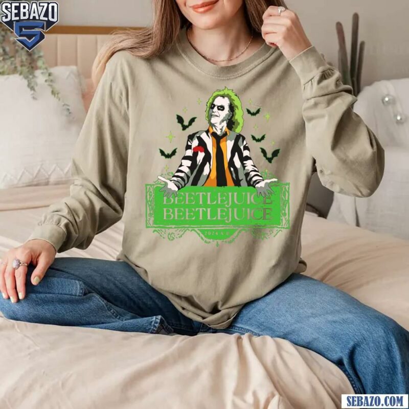 Retro Funny Beetlejuice Beetlejuice 2024 Halloween Movie T-shirt long sleeved