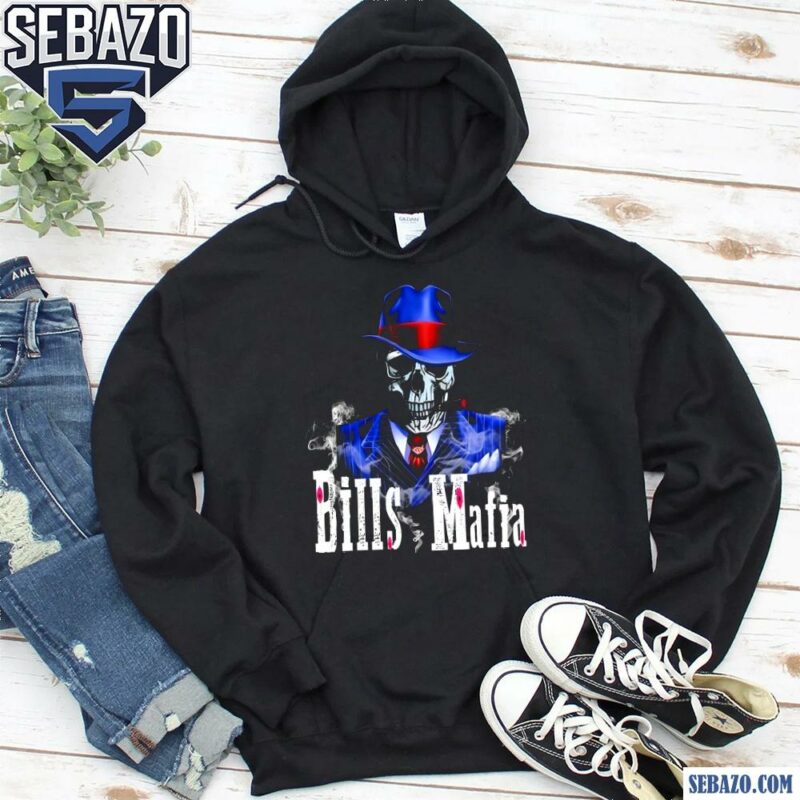 Bills Mafia Skull Smoking Football Shirt hoodie