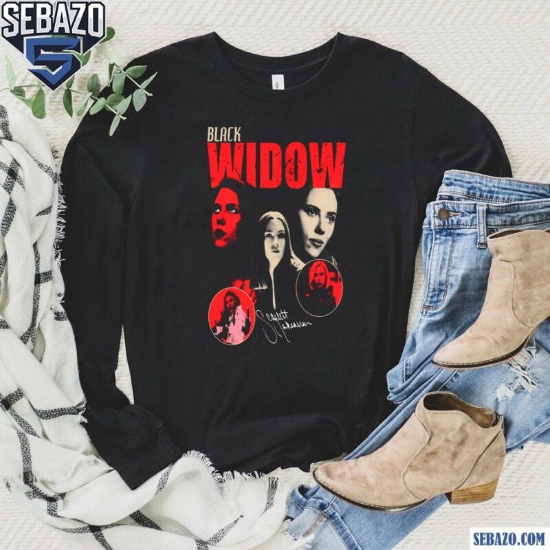 Black Widow Scarlett Johansson Actor Signature Shirt long sleeved