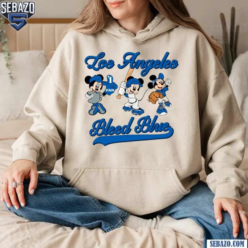 Bleed Blue Mickey And Minnie Disney Los Angeles Baseball Shirt hoodie