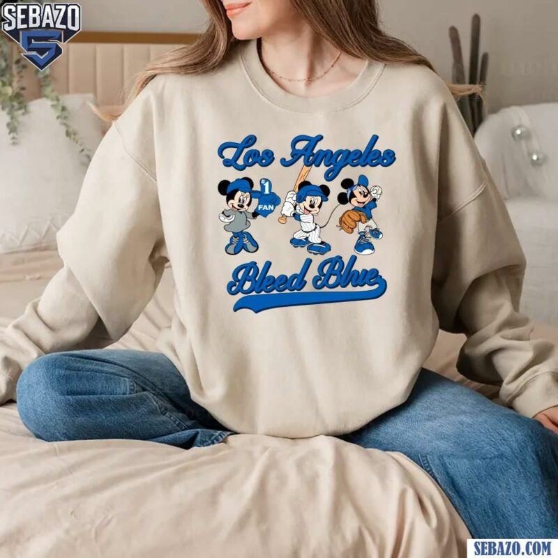 Bleed Blue Mickey And Minnie Disney Los Angeles Baseball Shirt sweatshirt