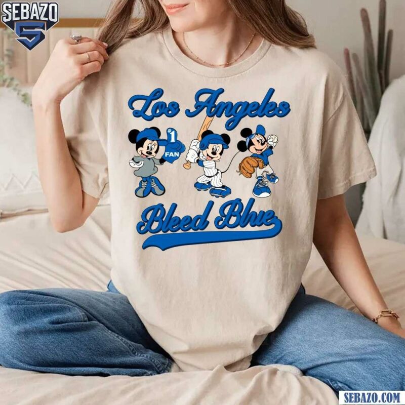 Bleed Blue Mickey And Minnie Disney Los Angeles Baseball Shirt t-shirt