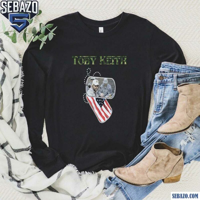 Camo Toby Keith Never Apologize Dog Tag long sleeved