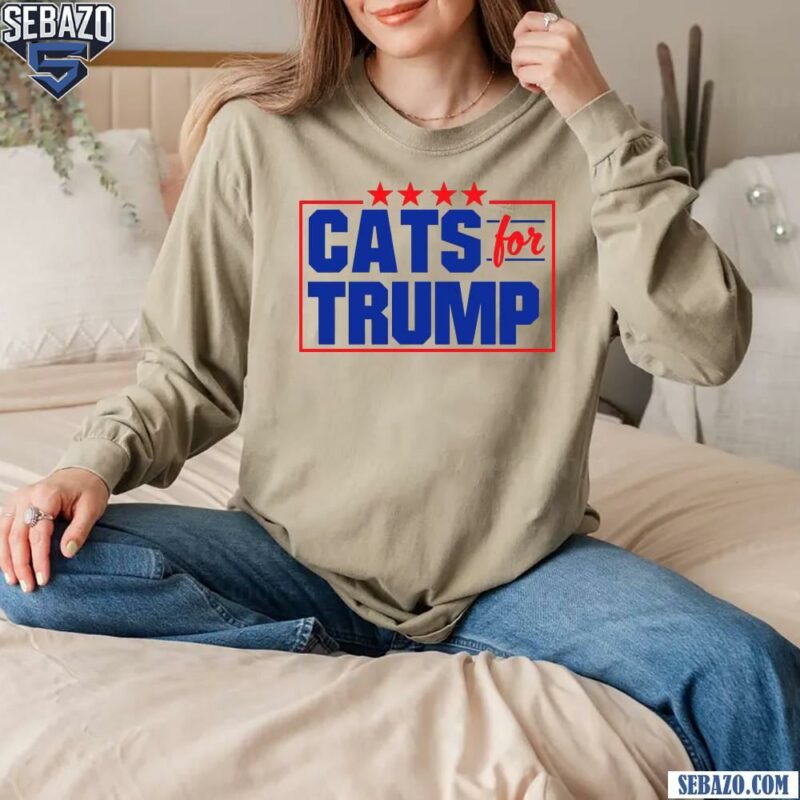 Cats For Trump 2024 Election Shirt long sleeved