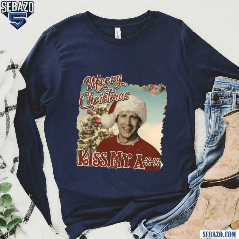 Clark Griswold Kiss My Ass Merry Christmas Shirt long sleeved