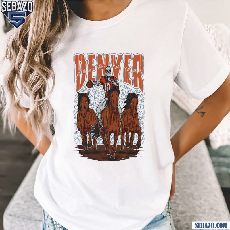 Denver Broncos Skeleton Football Player Shirt t-shirt