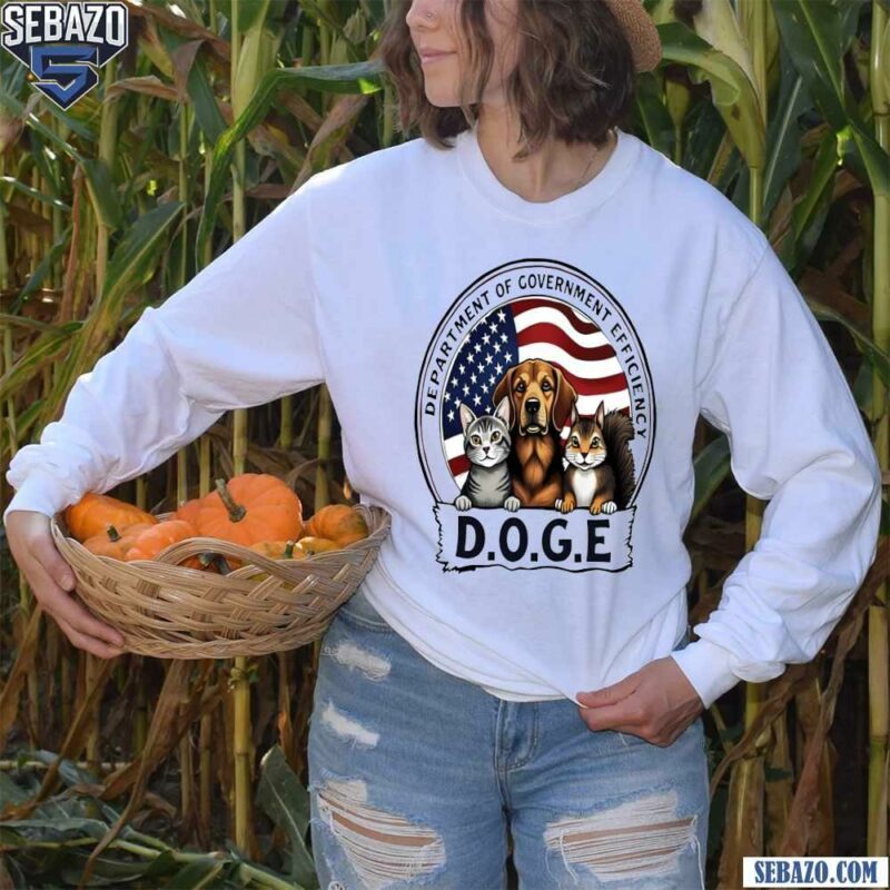 Department Of Government Efficiency Doge Pet Lovers Shirt long sleeved