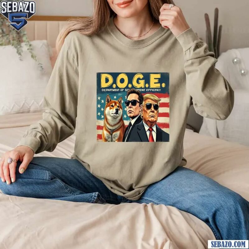 Dept Of Government Efficiency Elon Musk Trump Doge Shirt long sleeved