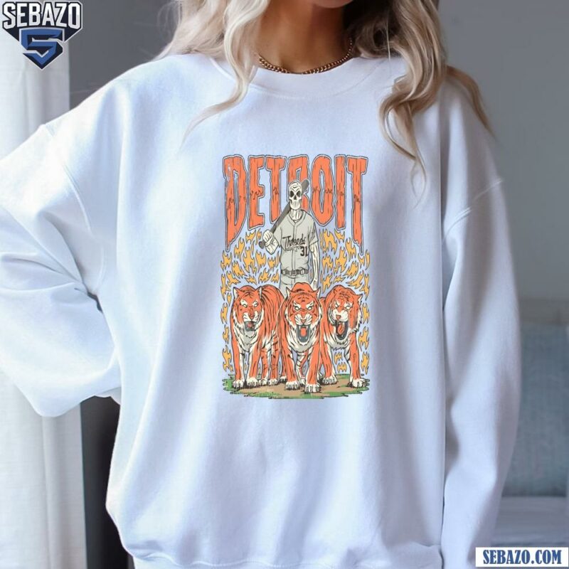 Detroit Tiger Skeleton Baseball Players Shirt sweatshirt