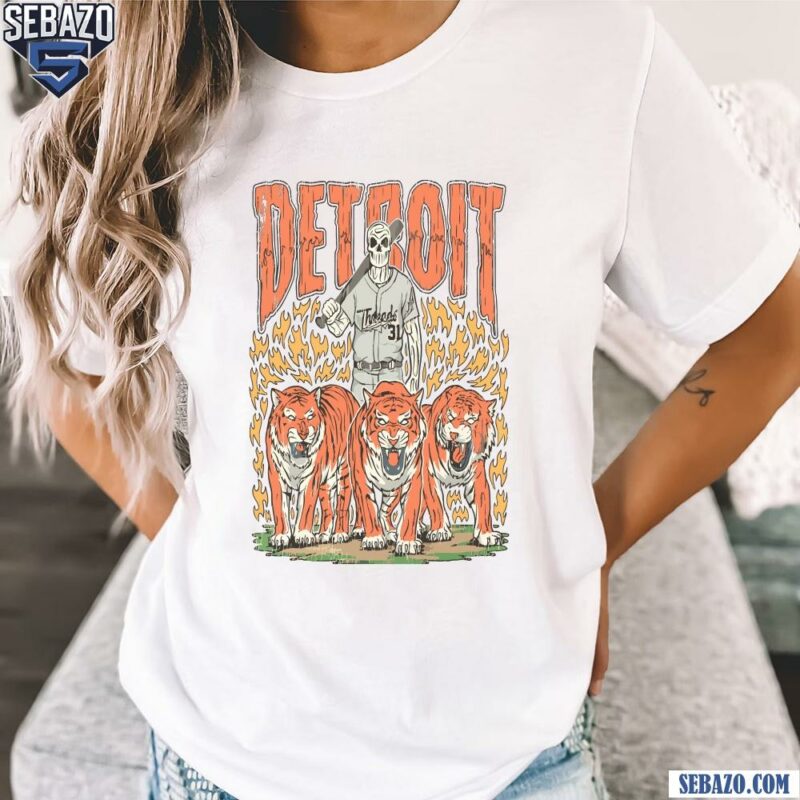 Detroit Tiger Skeleton Baseball Players Shirt t-shirt