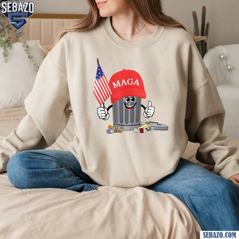 Funny Trump Trash Cartoon MAGA Shirt sweatshirt