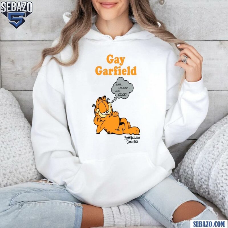 Gay Garfield Lasagna And Cock Funny Meme Shirt hoodie