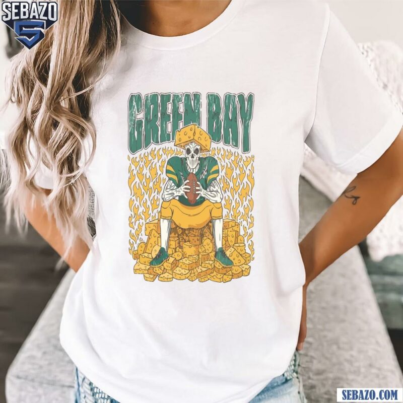 Green Bay Packers Cheesehead Skeleton Football Players Shirt t-shirt