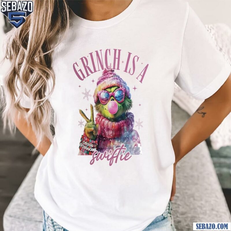 Grinch Is A Swiftie Pink Grinch Merry Grinchmas Shirt t-shirt