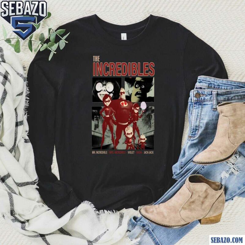 Incredibles The Parr Family Edna Mode And Syndrome Shirt long sleeved