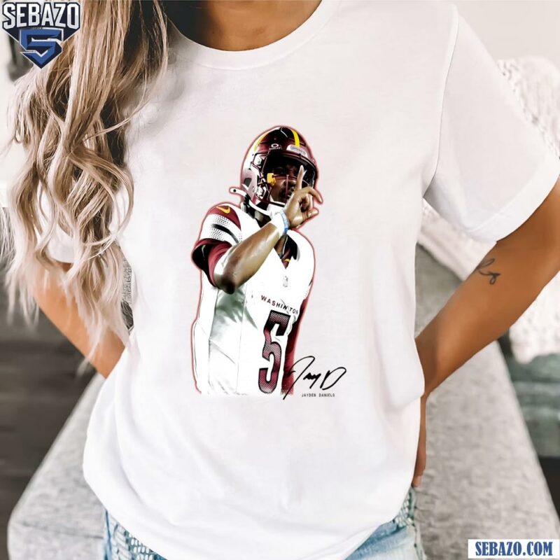 Jayden Daniels 5 Washington Commanders Signature Shirt t-shirt