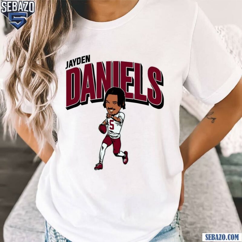 Jayden Daniels Caricature Washington Football Player Shirt t-shirt