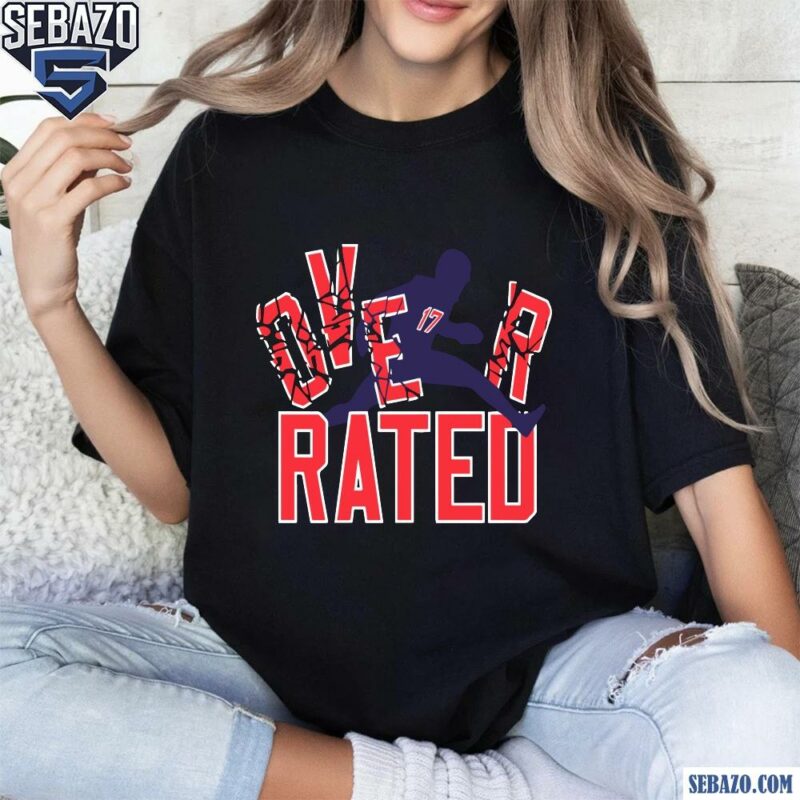 Josh Allen 17 Over Rated Buffalo Bill Football Shirt t-shirt