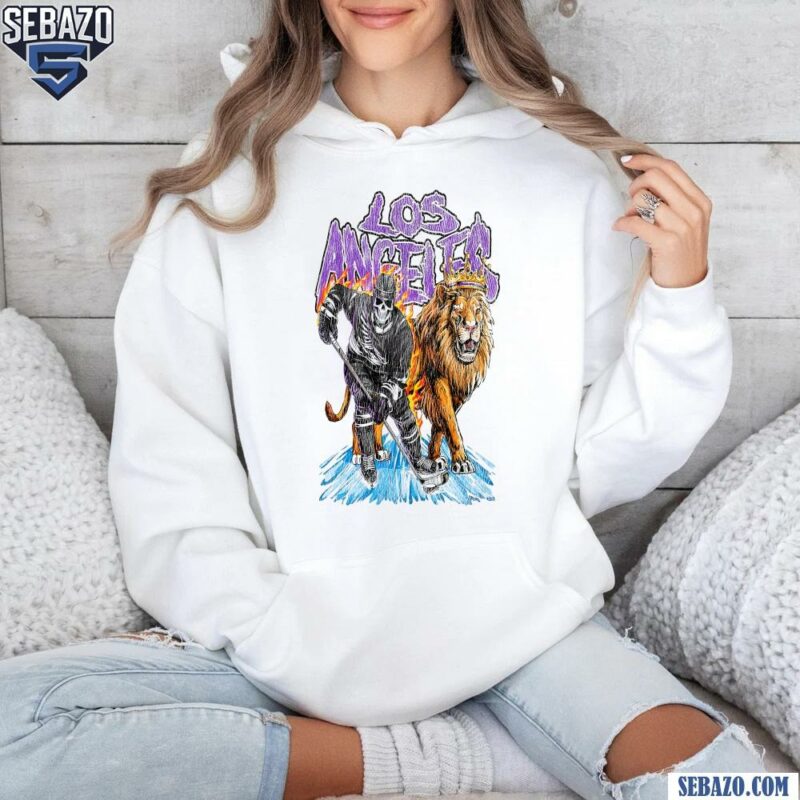 Los Angeles King Skeleton Hockey Player Shirt hoodie