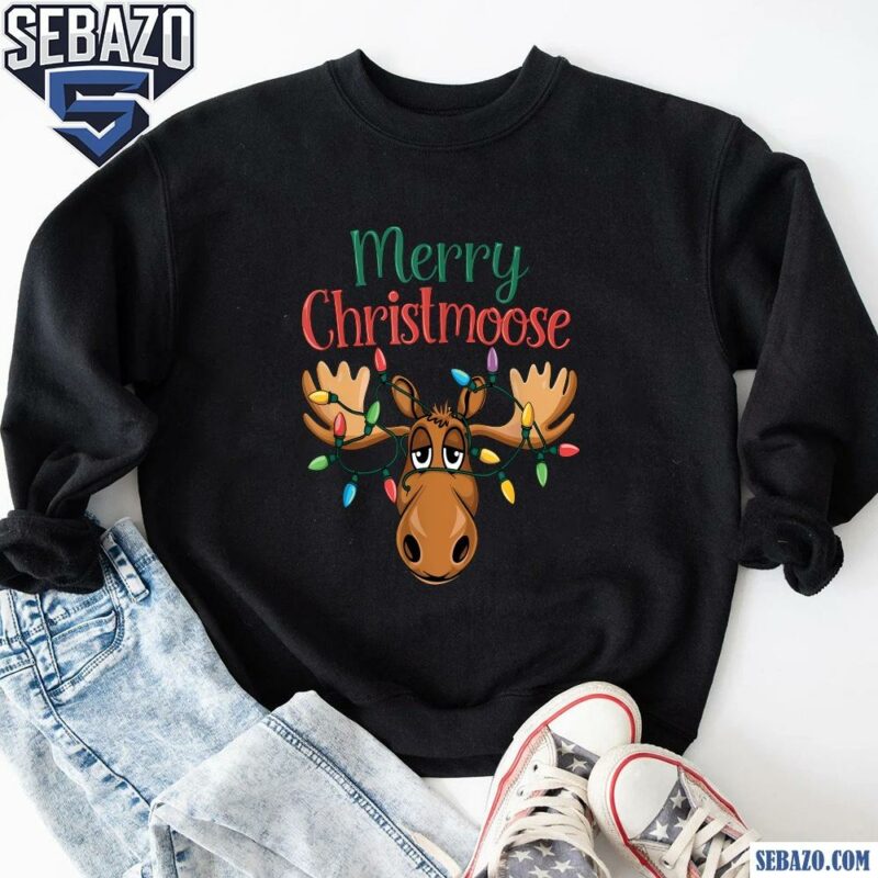 Merry Christmoose Funny Christmas Moose Shirt sweatshirt