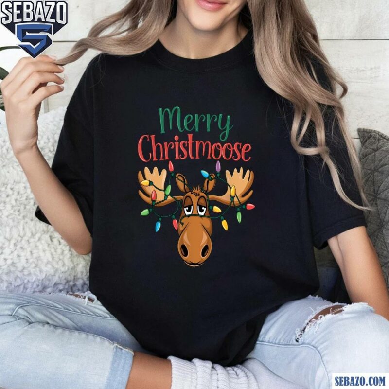 Merry Christmoose Funny Christmas Moose Shirt t-shirt