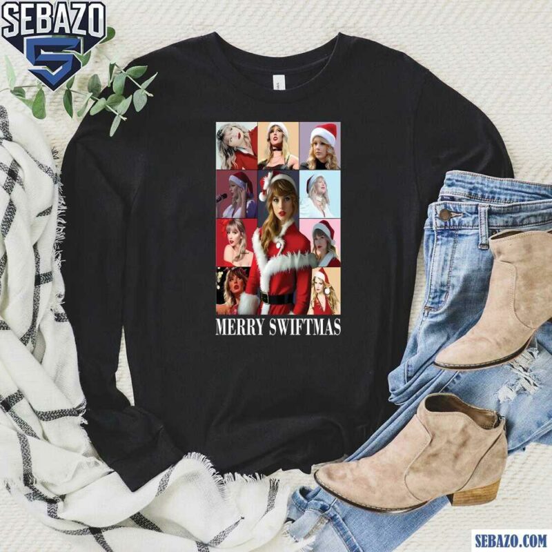 Merry Swiftmas Christmas The Eras Tour Taylor Swift Shirt long sleeved