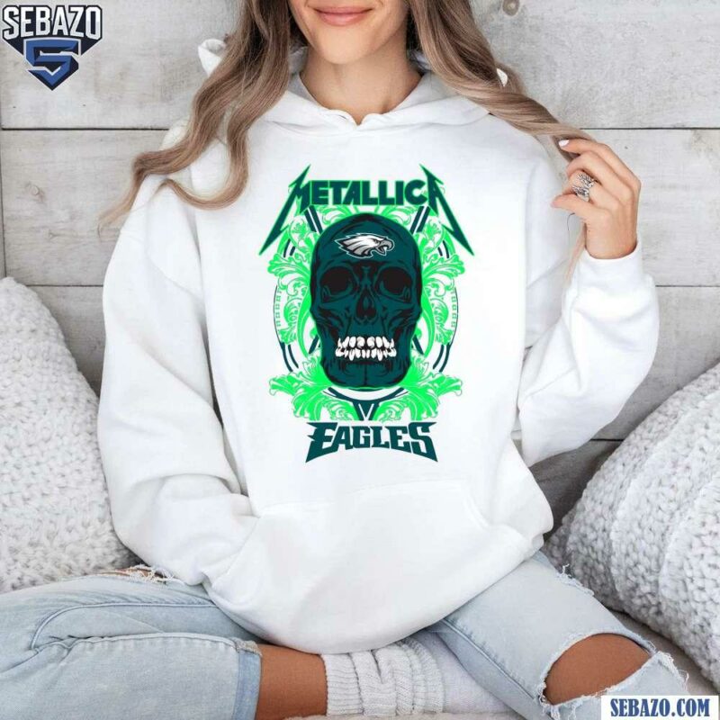 Metallica Skull Eagles Football Logo Shirt hoodie