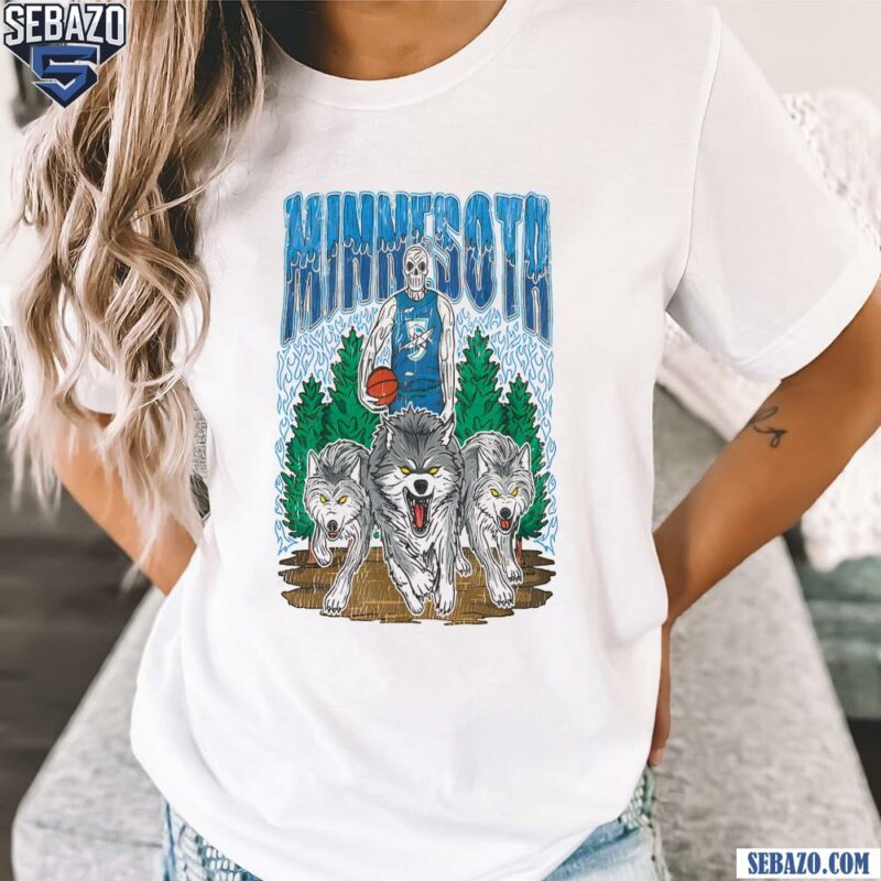 Minnesota Basketball Timberwolves Skeleton Shirt t-shirt