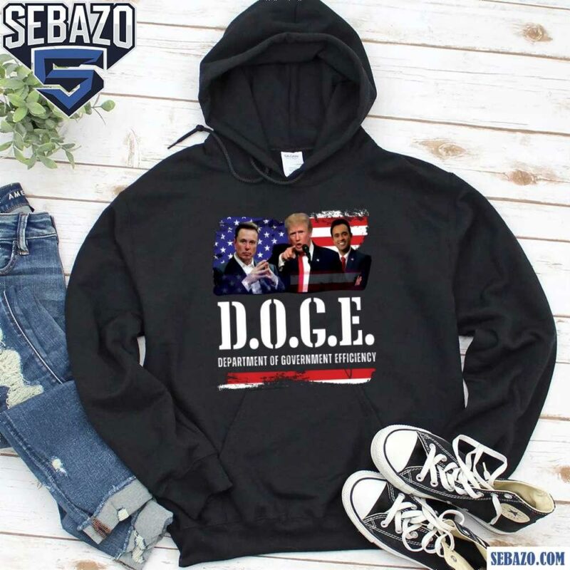 Musk Trump And Vivek Ramaswamy Doge American Flag Shirt hoodie