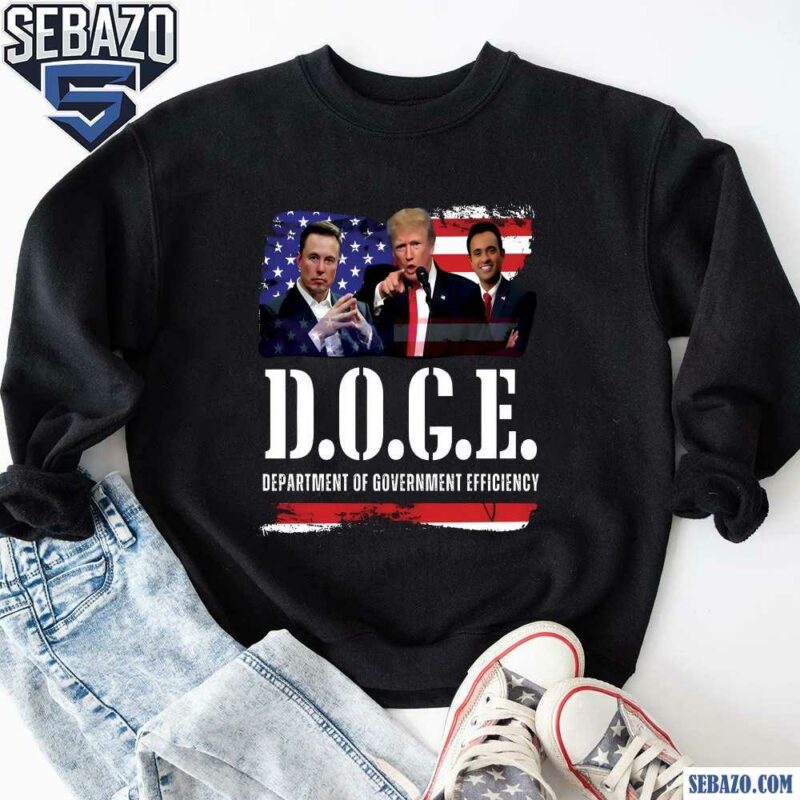 Musk Trump And Vivek Ramaswamy Doge American Flag Shirt sweatshirt