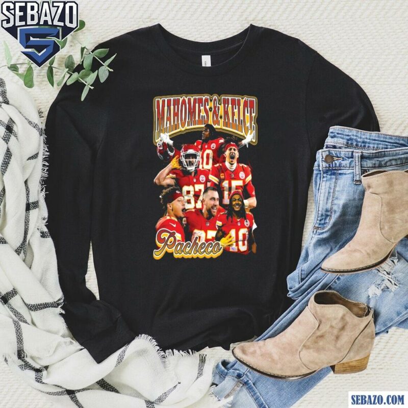 Patrick Mahomes Travis Kelce And Isiah Pacheco Shirt long sleeved