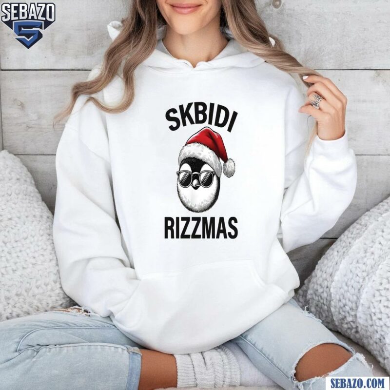 Penguin Skibidi Rizzmas Gen Alpha Slang Christmas Shirt hoodie