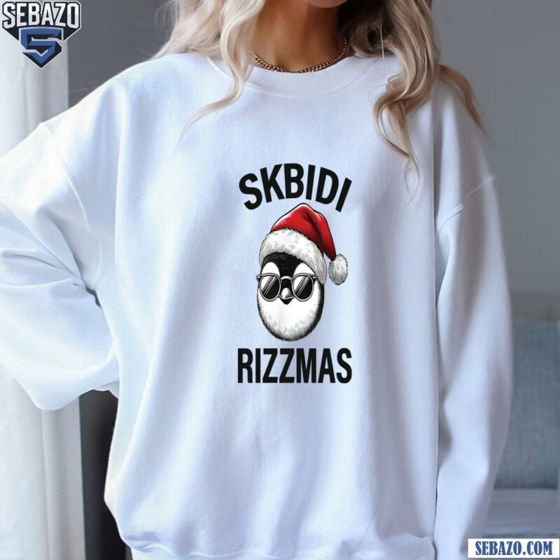 Penguin Skibidi Rizzmas Gen Alpha Slang Christmas Shirt sweatshirt