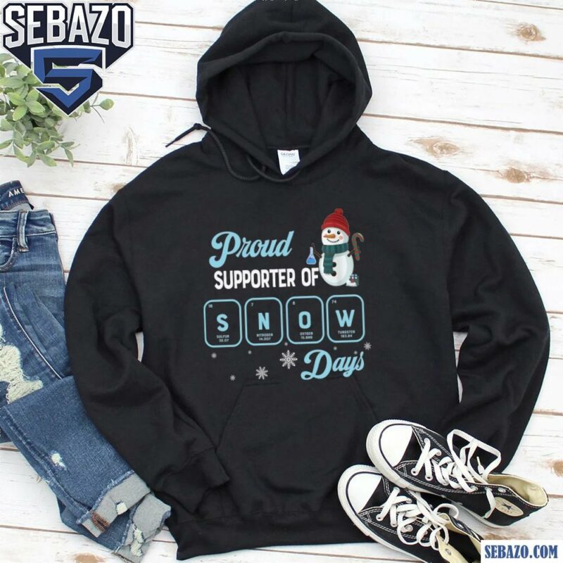 Proud Supporter Of Snow Day Christmas Chemistry Teacher Shirt hoodie