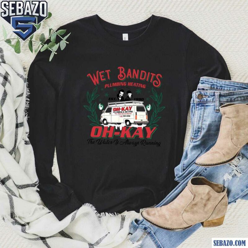 Retro Christmas Movies Wet Bandits Oh Kay Shirt long sleeved