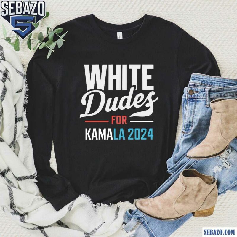 Retro White Dudes For Kamala Harris 2024 Shirt long sleeved