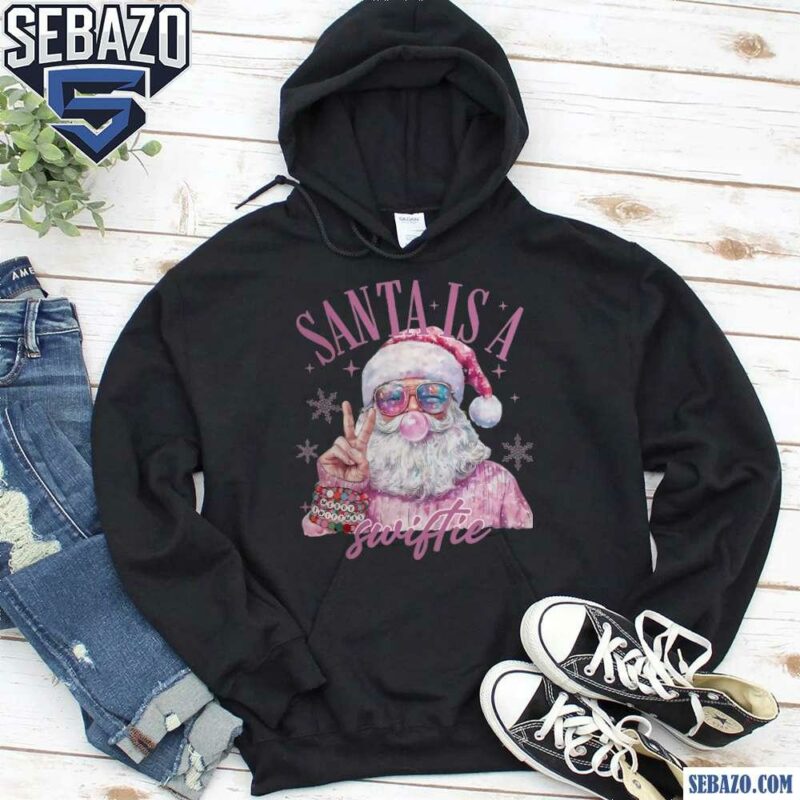 Santa Is A Swiftie Pink Christmas Santa Claus Shirt hoodie