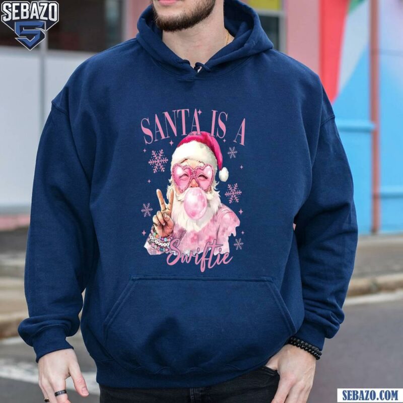 Santa Is A Swifties Christmas Pink Christmas Santa Shirt hoodie