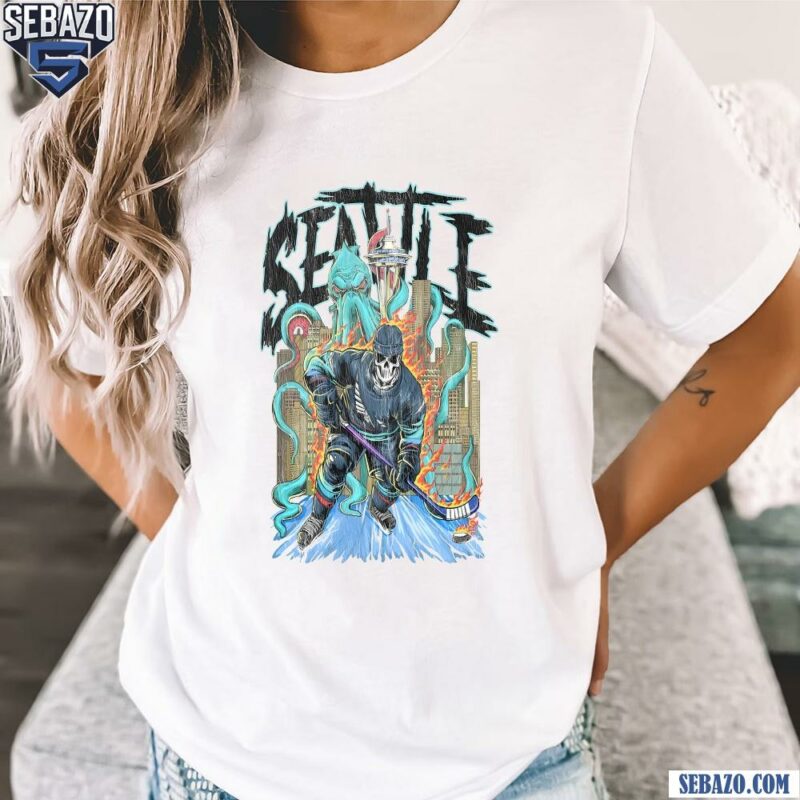 Seattle Hockey Kraken Skeleton Hockey Players Shirt t-shirt