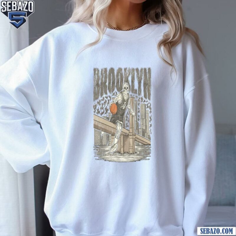 Skeleton Basketball Players Brooklyn Bridge Shirt sweatshirt