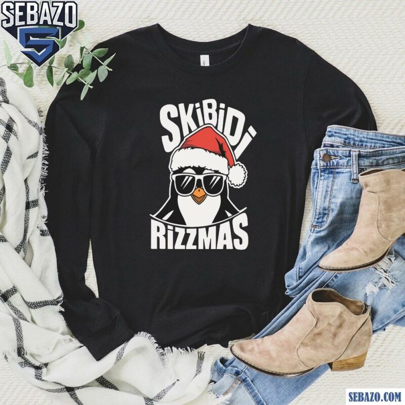 Skibidi Rizzmas Christmas Penguin Shirt long sleeved