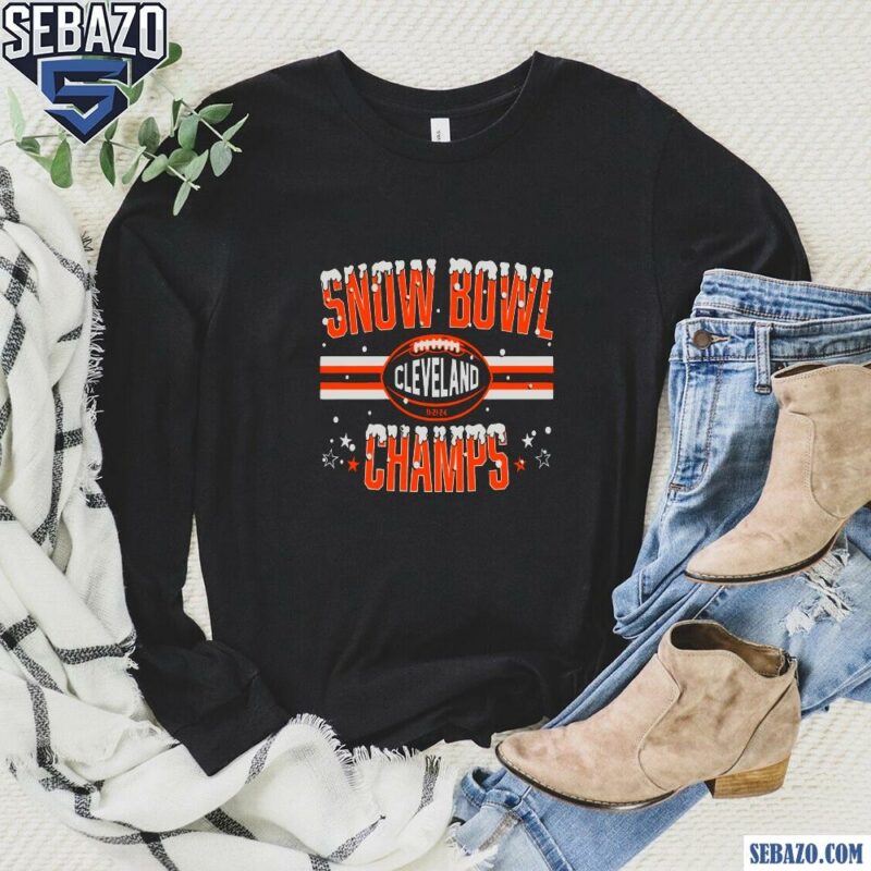 Snow Bowl Champs Cleveland Browns Football Shirt long sleeved