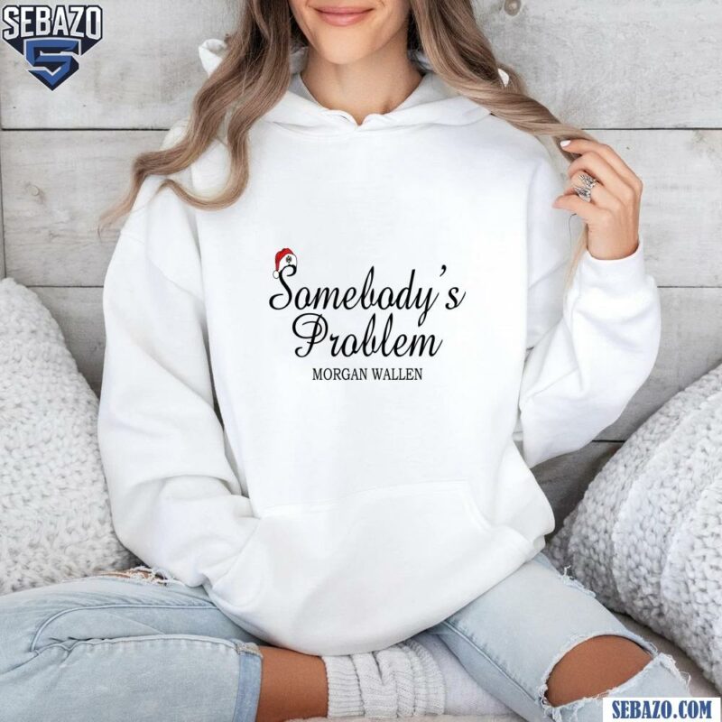 Somebodys Problem Mogan Wallen Santa Hat Shirt hoodie