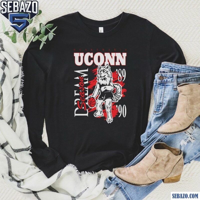 Uconn Huskies Basketball '89-'90 Dream Season Shirt long sleeved