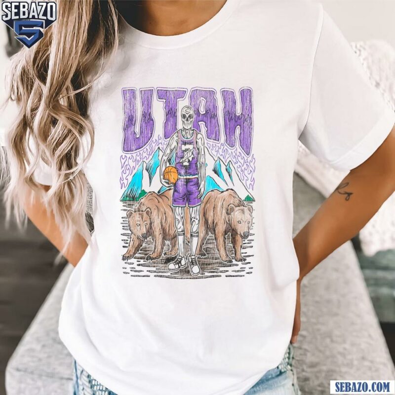 Utah Jazz Skeleton Basketball Player Shirt t-shirt